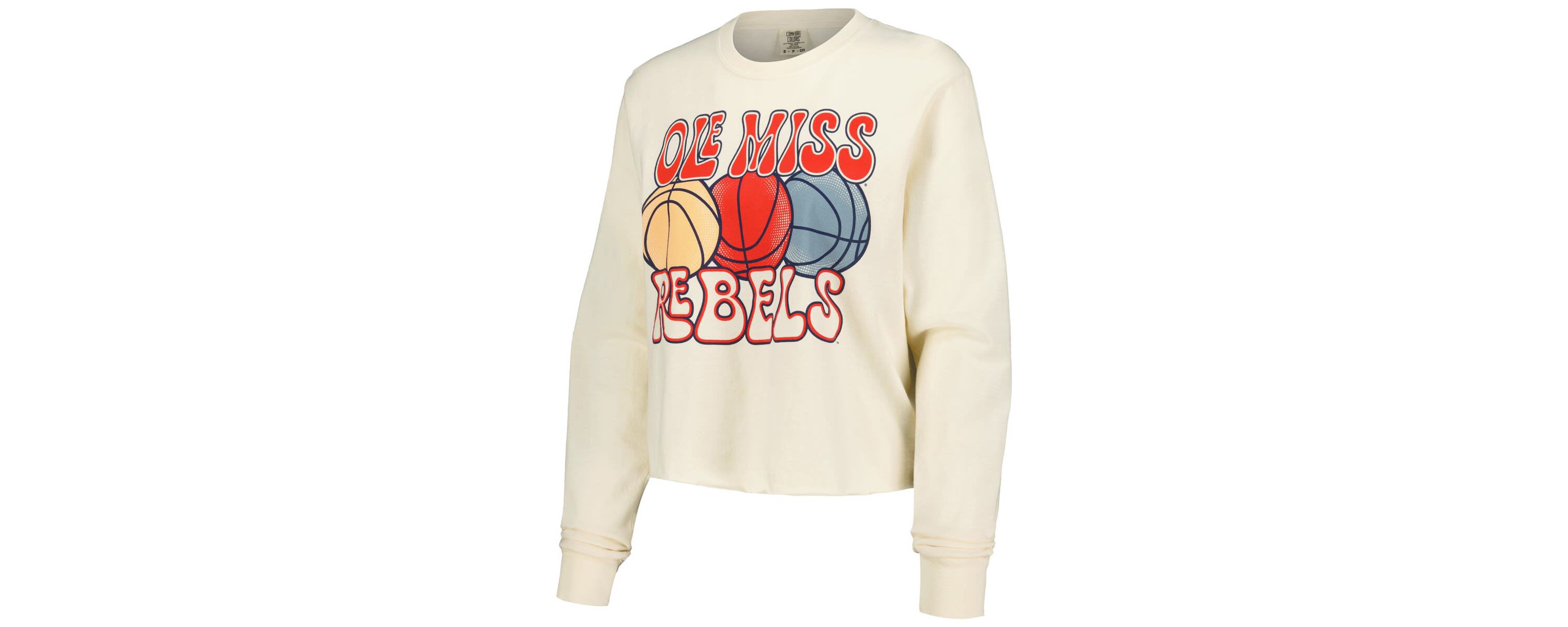 NCAA Ole Miss Rebels Basketball Cropped Long Sleeve T-Shirt