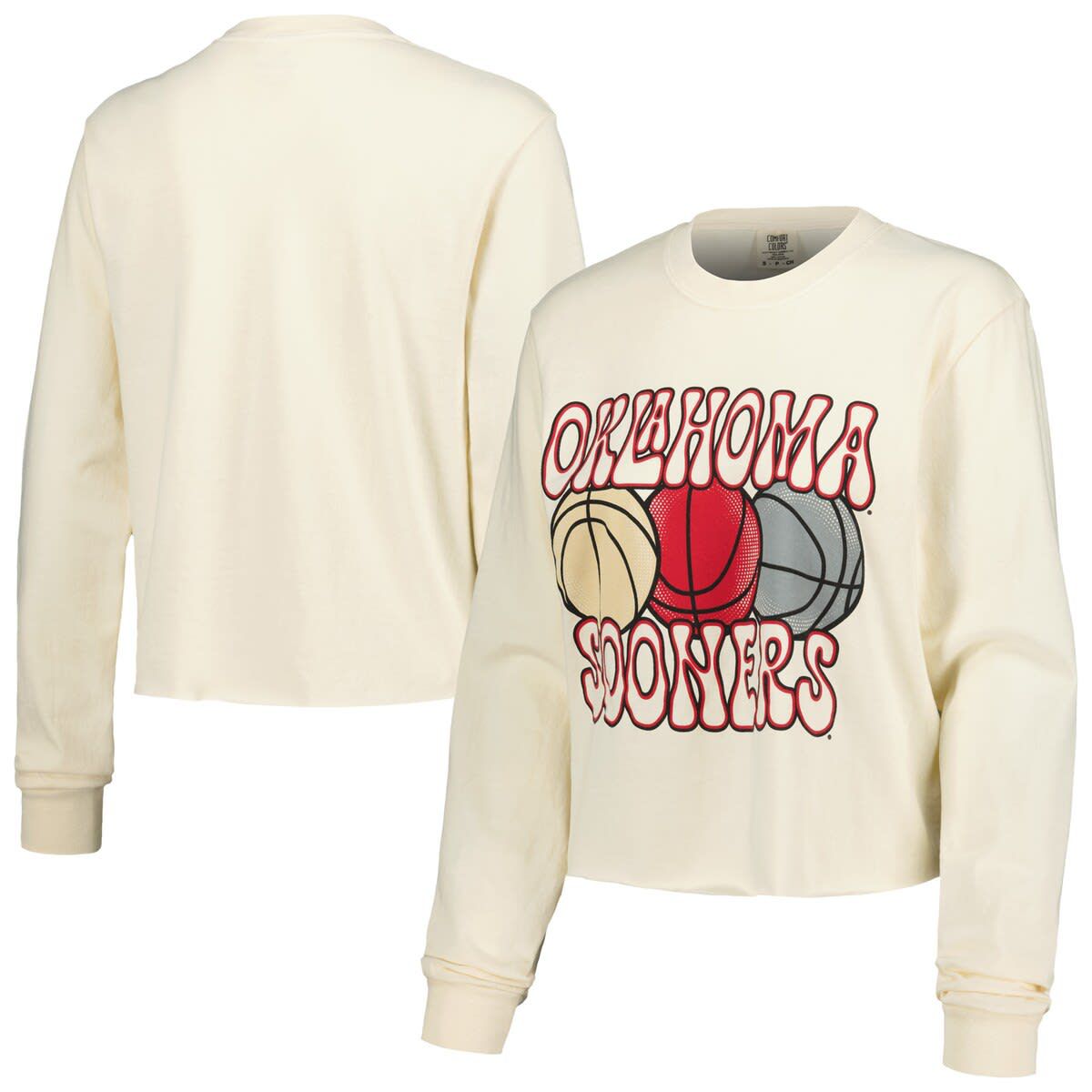 NCAA Oklahoma Sooners Basketball Cropped Long Sleeve T-Shirt