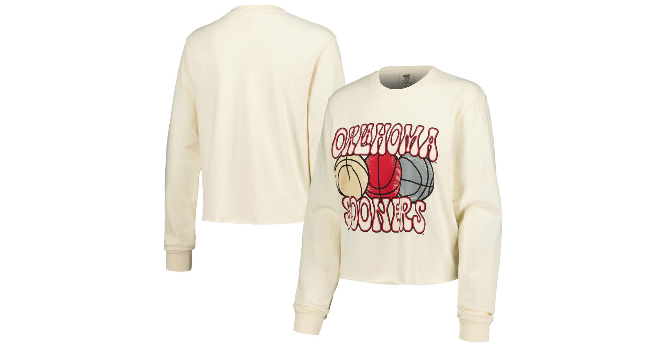 NCAA Oklahoma Sooners Basketball Cropped Long Sleeve T-Shirt