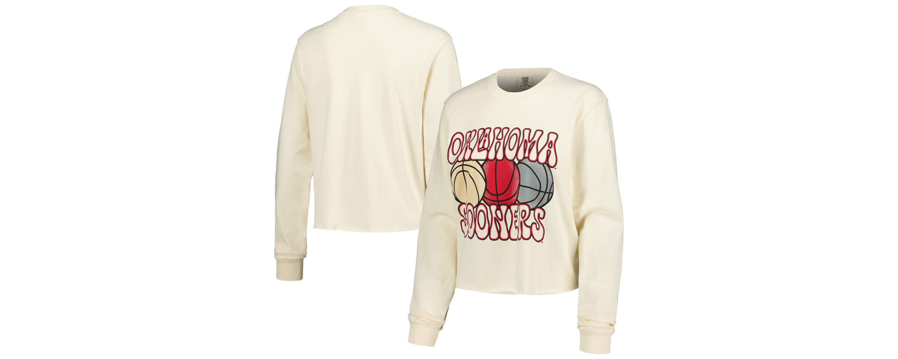 NCAA Oklahoma Sooners Basketball Cropped Long Sleeve T-Shirt