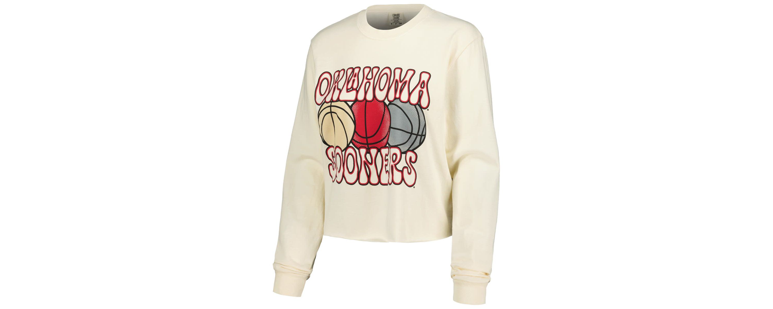 NCAA Oklahoma Sooners Basketball Cropped Long Sleeve T-Shirt