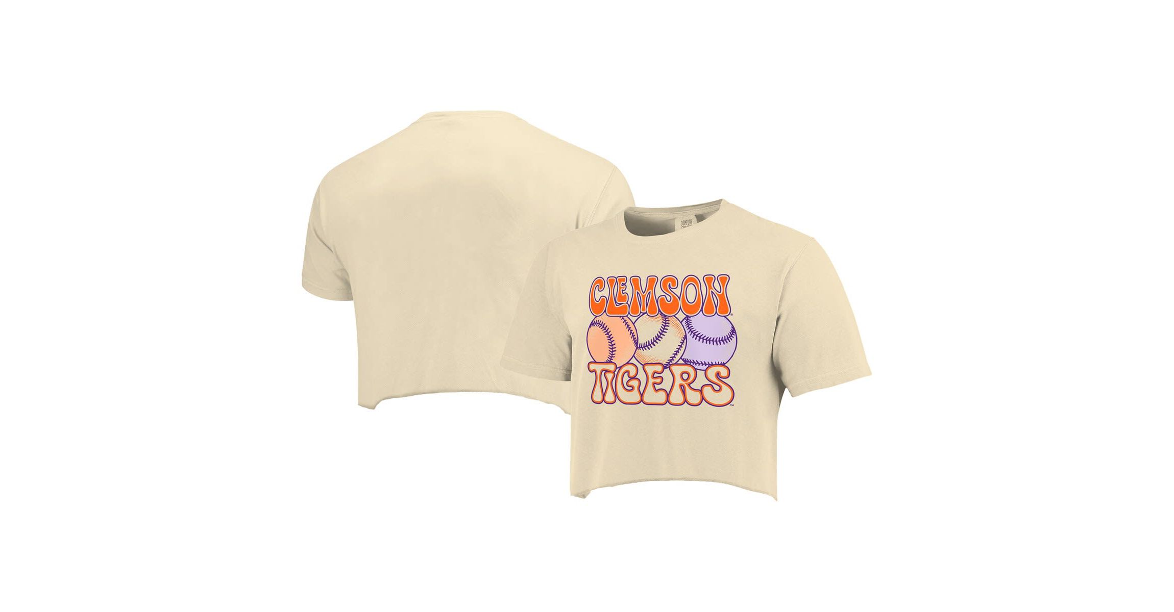 NCAA Clemson Tigers Baseball Cropped T-Shirt