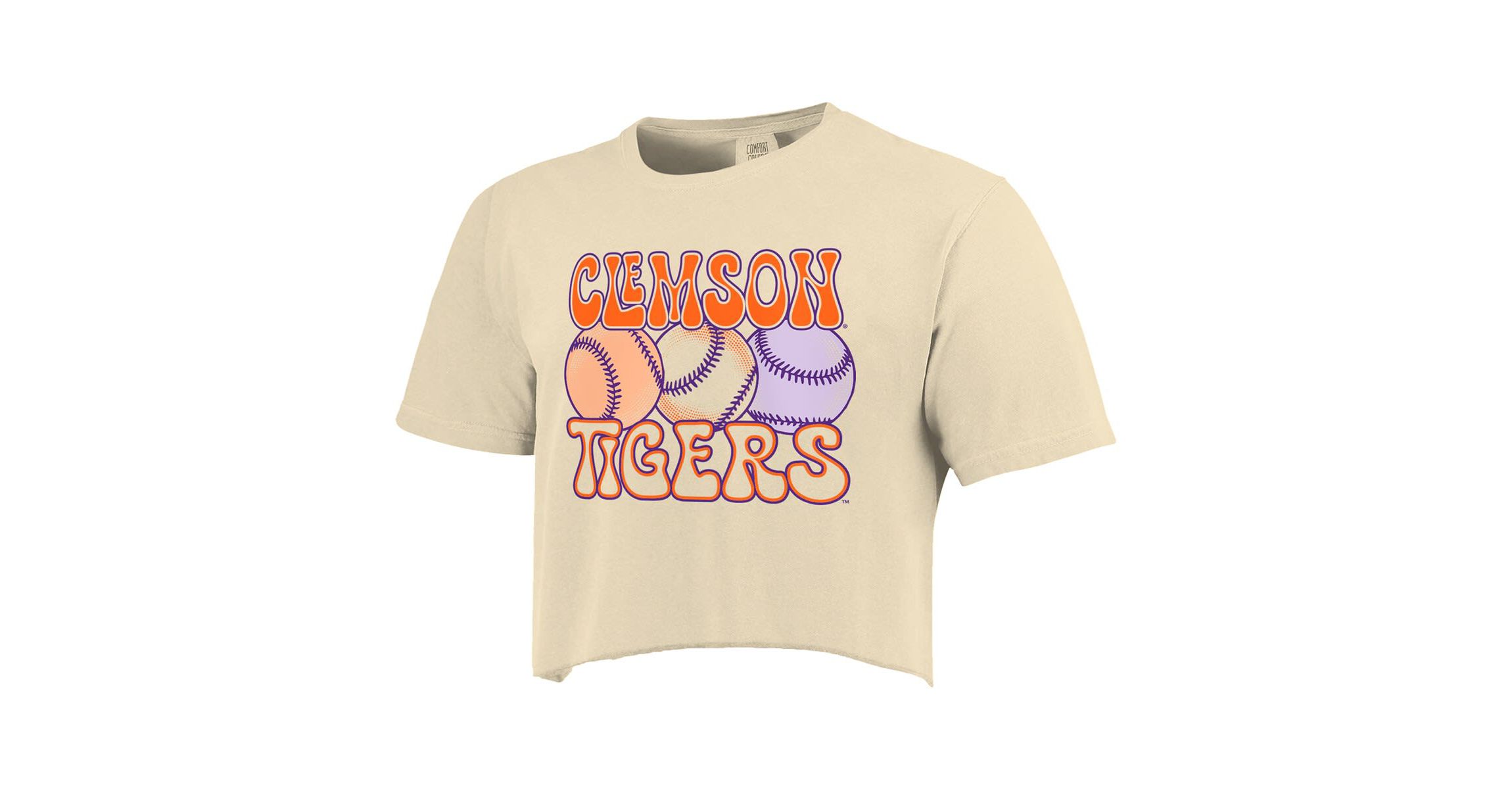 NCAA Clemson Tigers Baseball Cropped T-Shirt