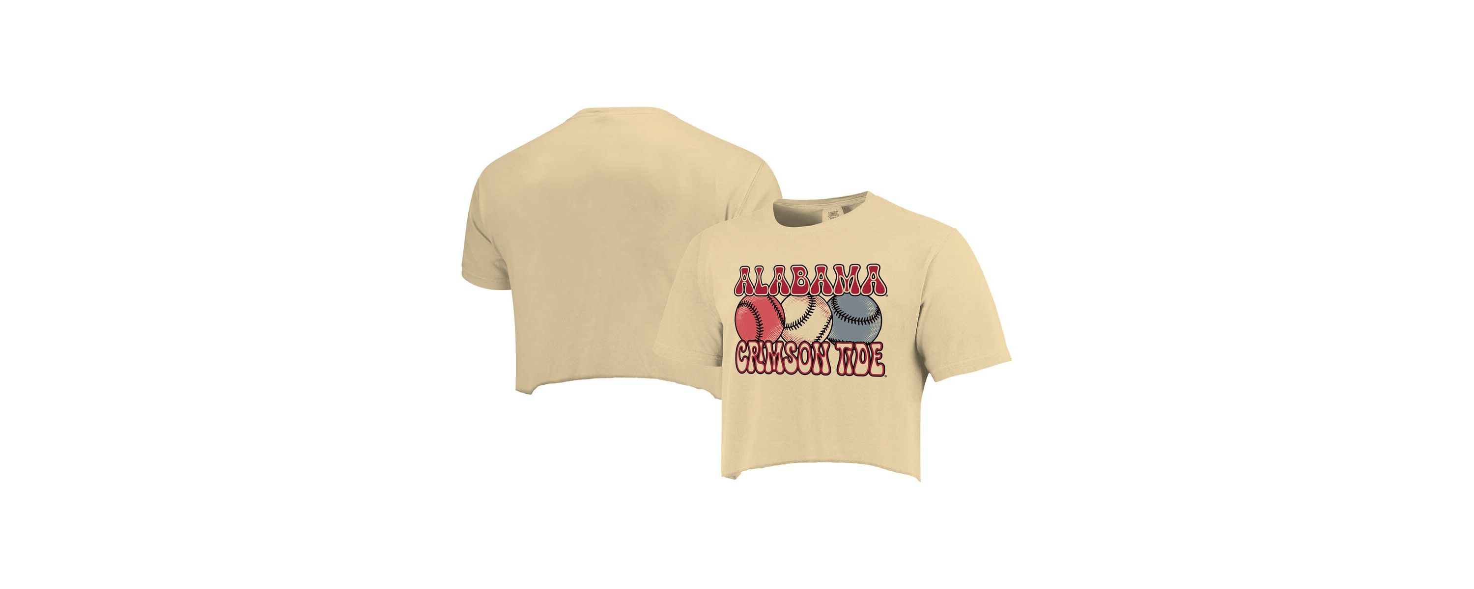 Alabama Crimson Tide NCAA Alabama Tide Baseball Cropped T-Shirt