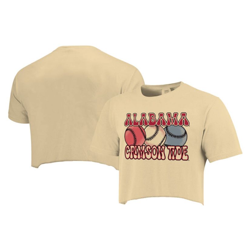Alabama Crimson Tide NCAA Alabama Tide Baseball Cropped T-Shirt