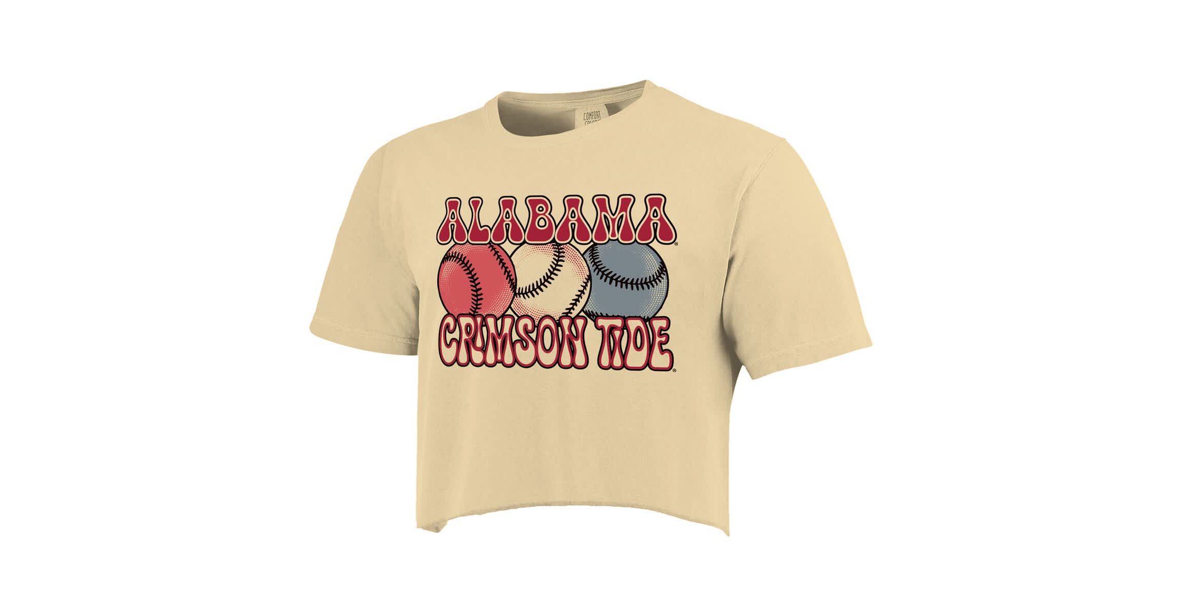 Alabama Crimson Tide NCAA Alabama Tide Baseball Cropped T-Shirt