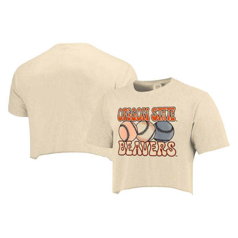 NCAA Oregon State Beavers Baseball Cropped T-Shirt