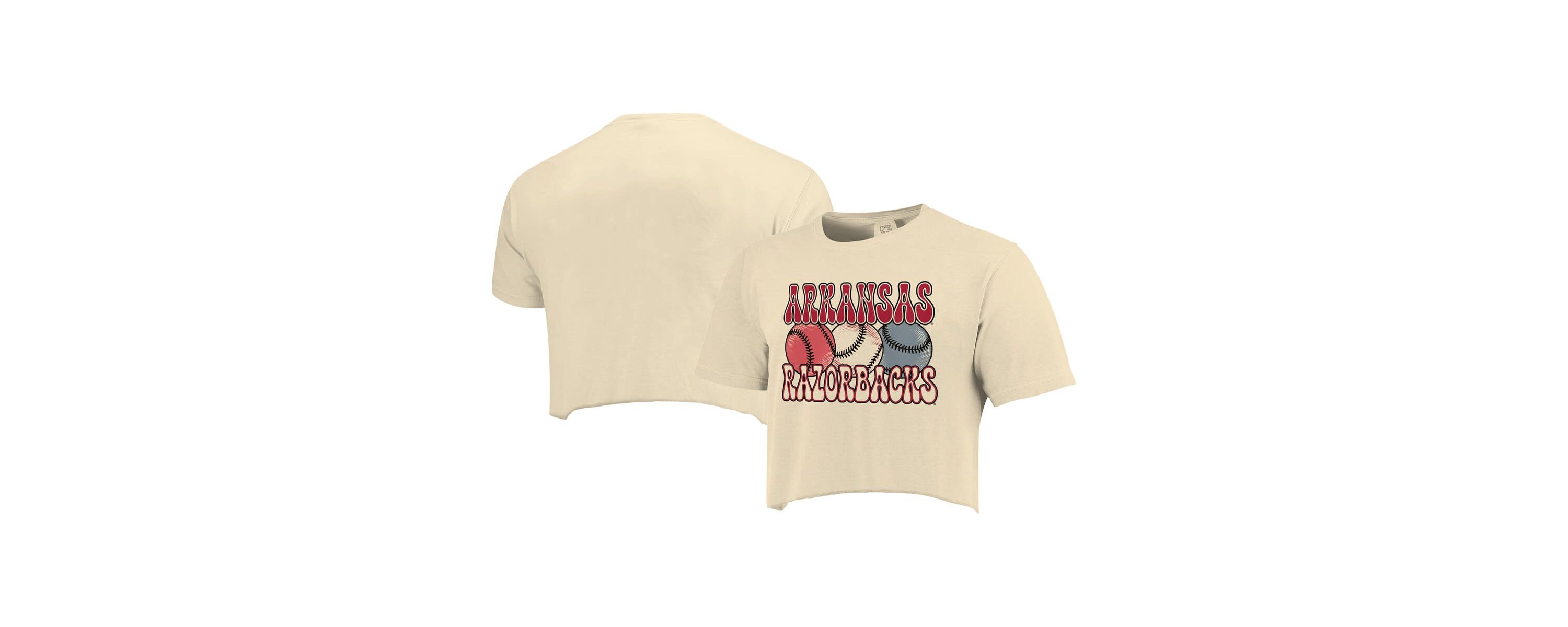 NCAA Arkansas Razorbacks Baseball Cropped T-Shirt