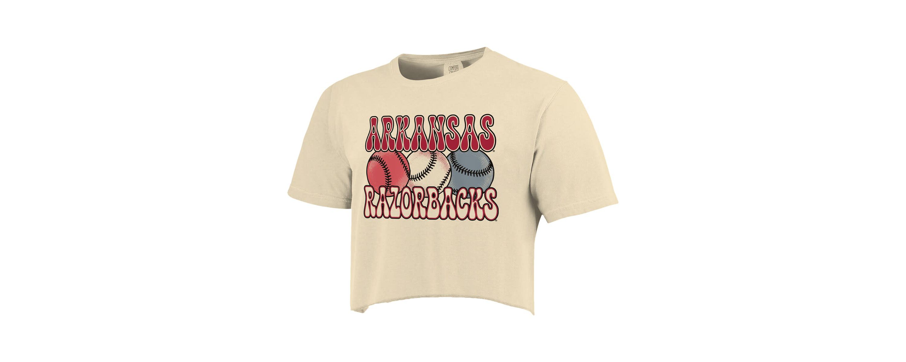 NCAA Arkansas Razorbacks Baseball Cropped T-Shirt