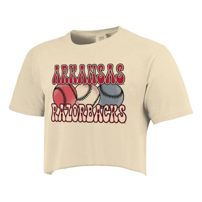 NCAA Arkansas Razorbacks Baseball Cropped T-Shirt