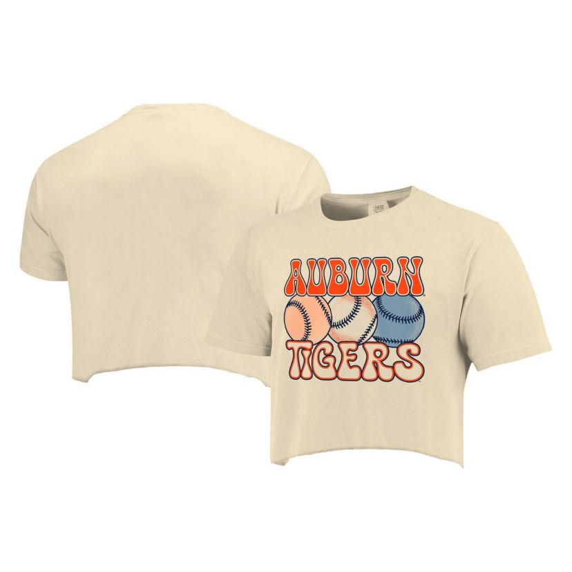 NCAA Auburn Tigers Baseball Cropped T-Shirt