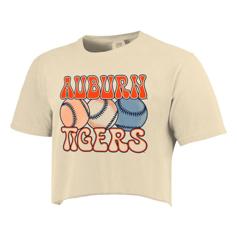 NCAA Auburn Tigers Baseball Cropped T-Shirt