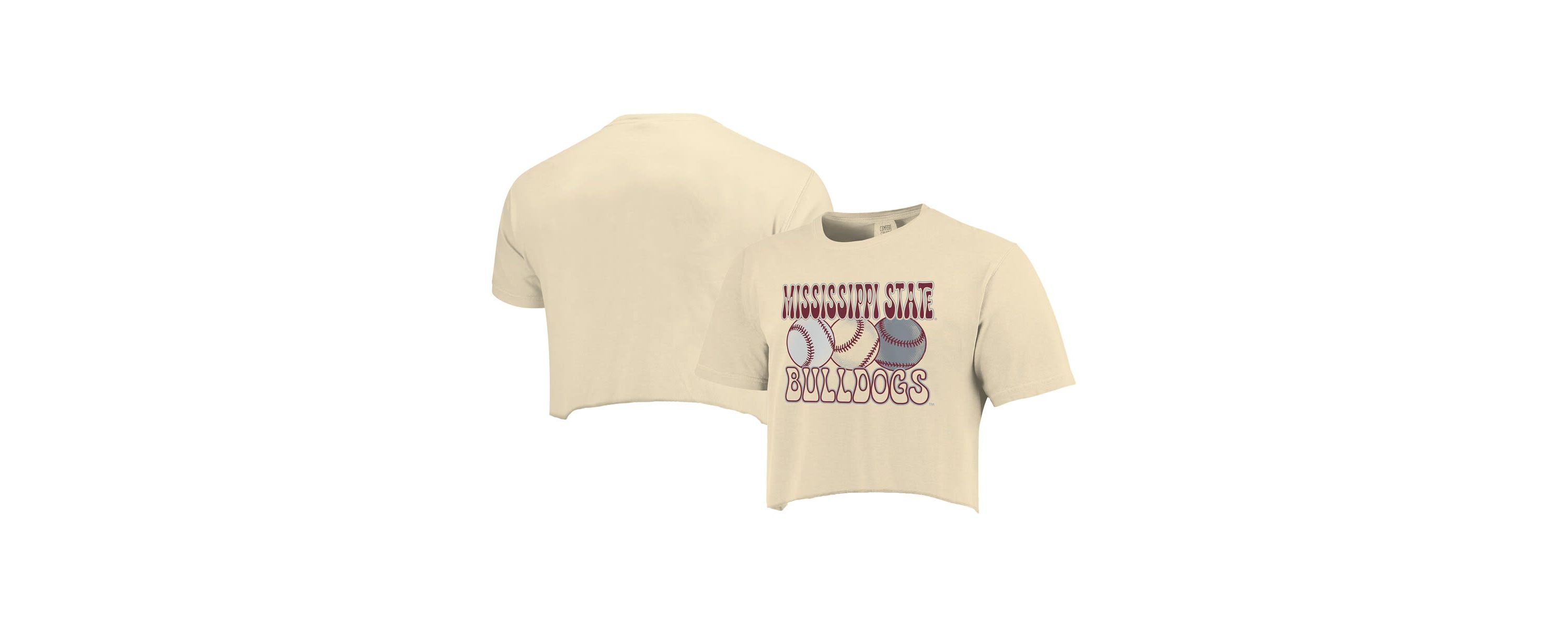 NCAA Mississippi State Bulldogs Baseball Cropped T-Shirt