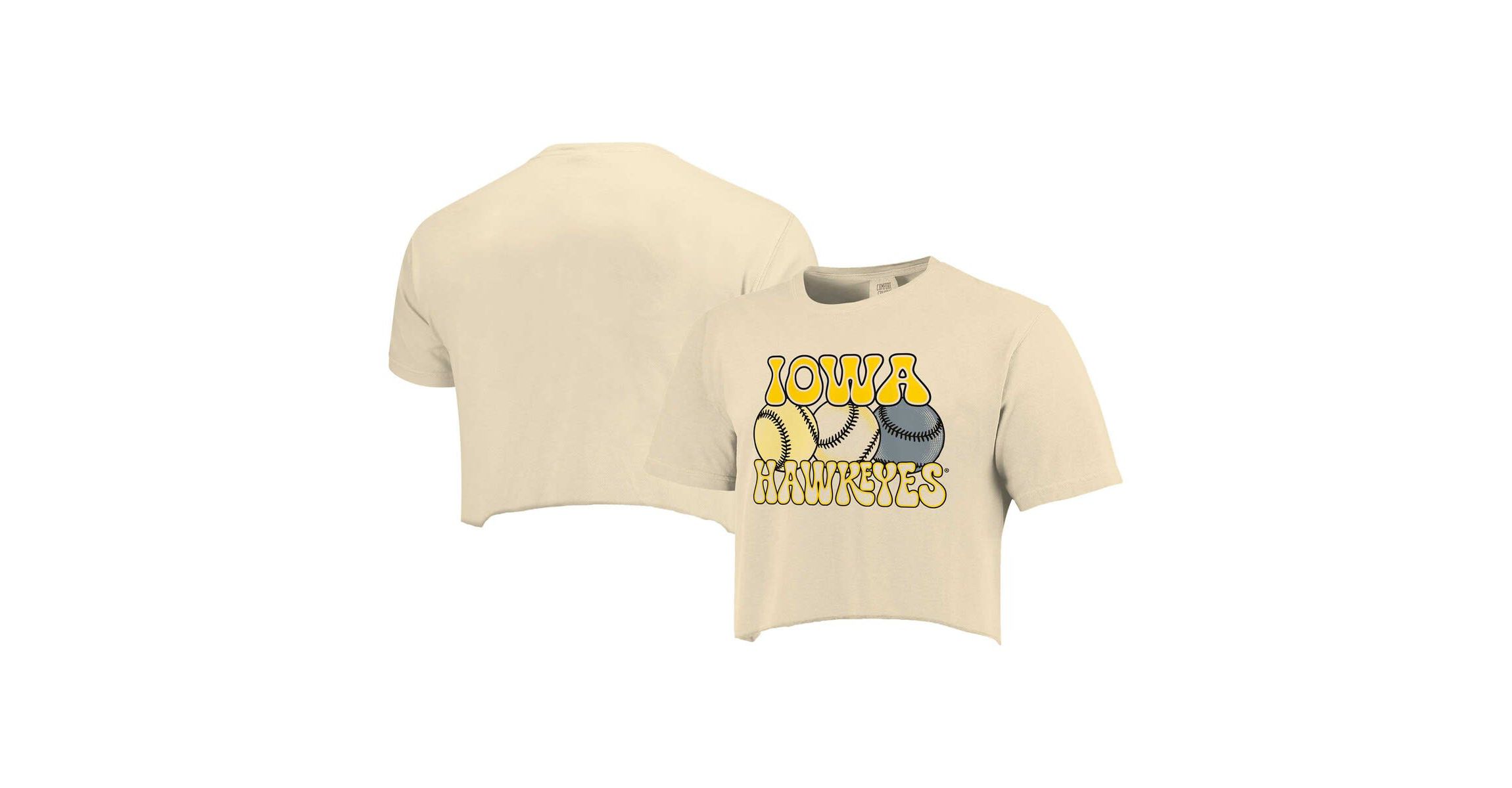 NCAA Iowa Hawkeyes Baseball Cropped T-Shirt