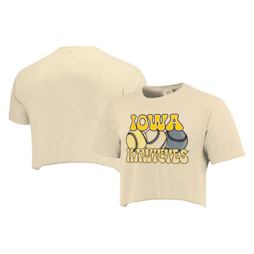 NCAA Iowa Hawkeyes Baseball Cropped T-Shirt
