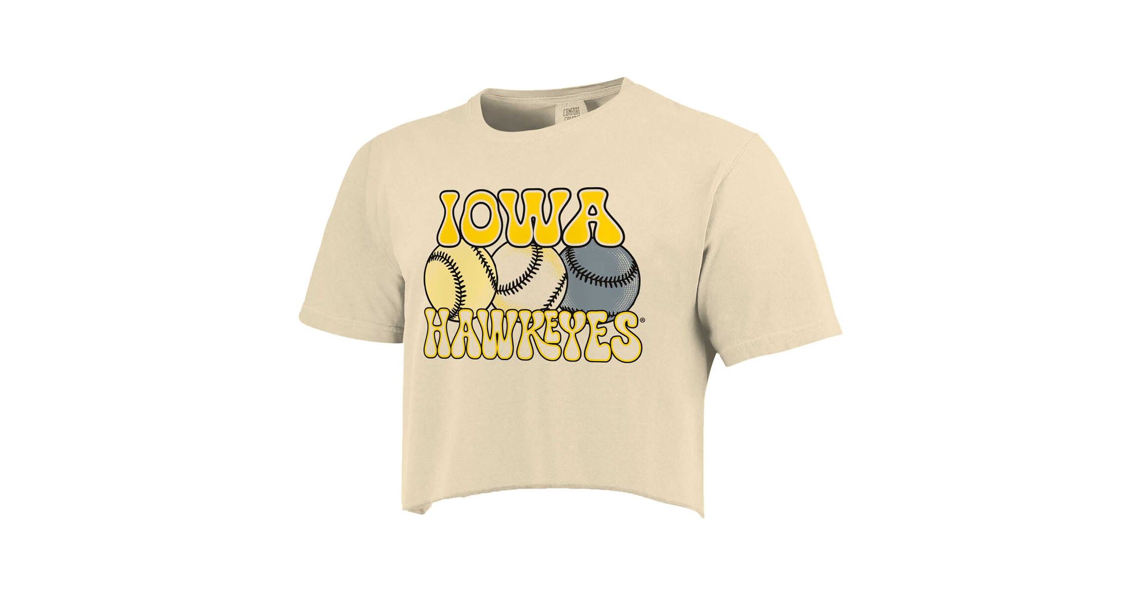NCAA Iowa Hawkeyes Baseball Cropped T-Shirt