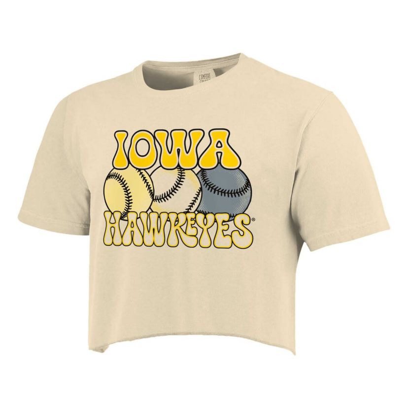 NCAA Iowa Hawkeyes Baseball Cropped T-Shirt