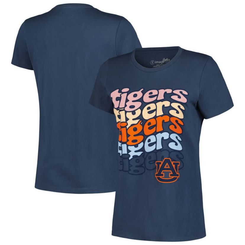 NCAA Auburn Tigers Repeat Slogan Boyfriend T-Shirt