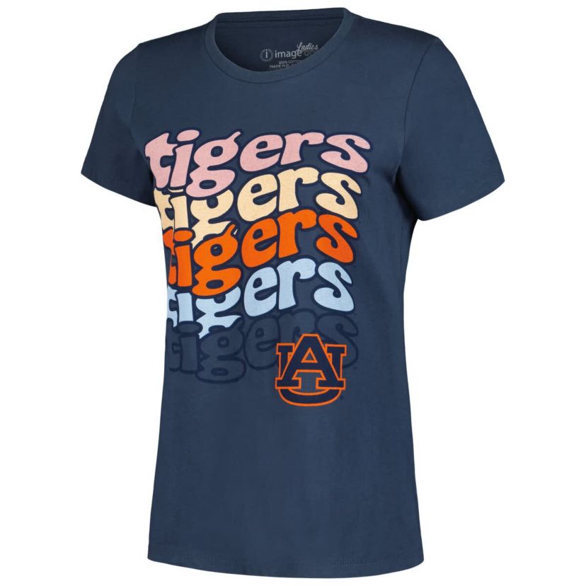 NCAA Auburn Tigers Repeat Slogan Boyfriend T-Shirt