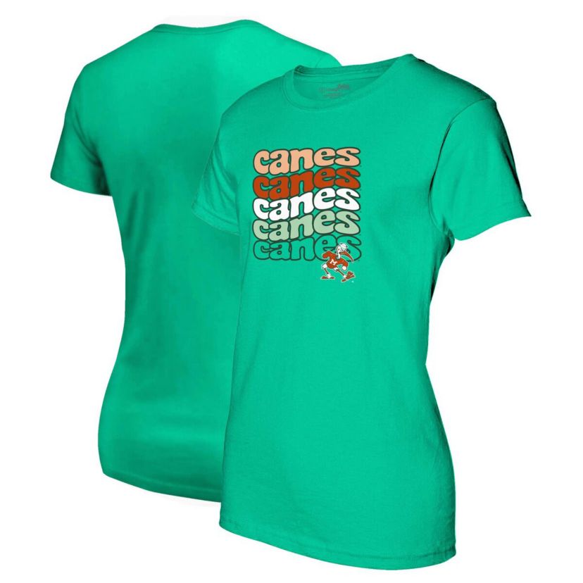 Miami (FL) Hurricanes NCAA Miami Hurricanes Repeat Slogan Boyfriend T-Shirt