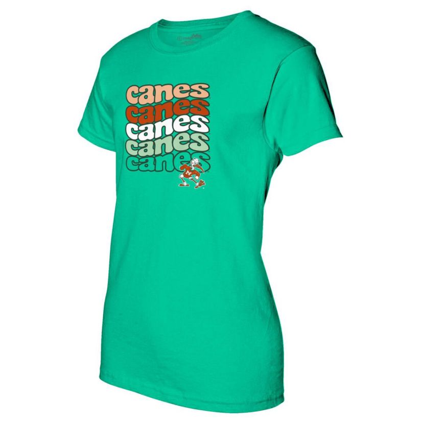 Miami (FL) Hurricanes NCAA Miami Hurricanes Repeat Slogan Boyfriend T-Shirt