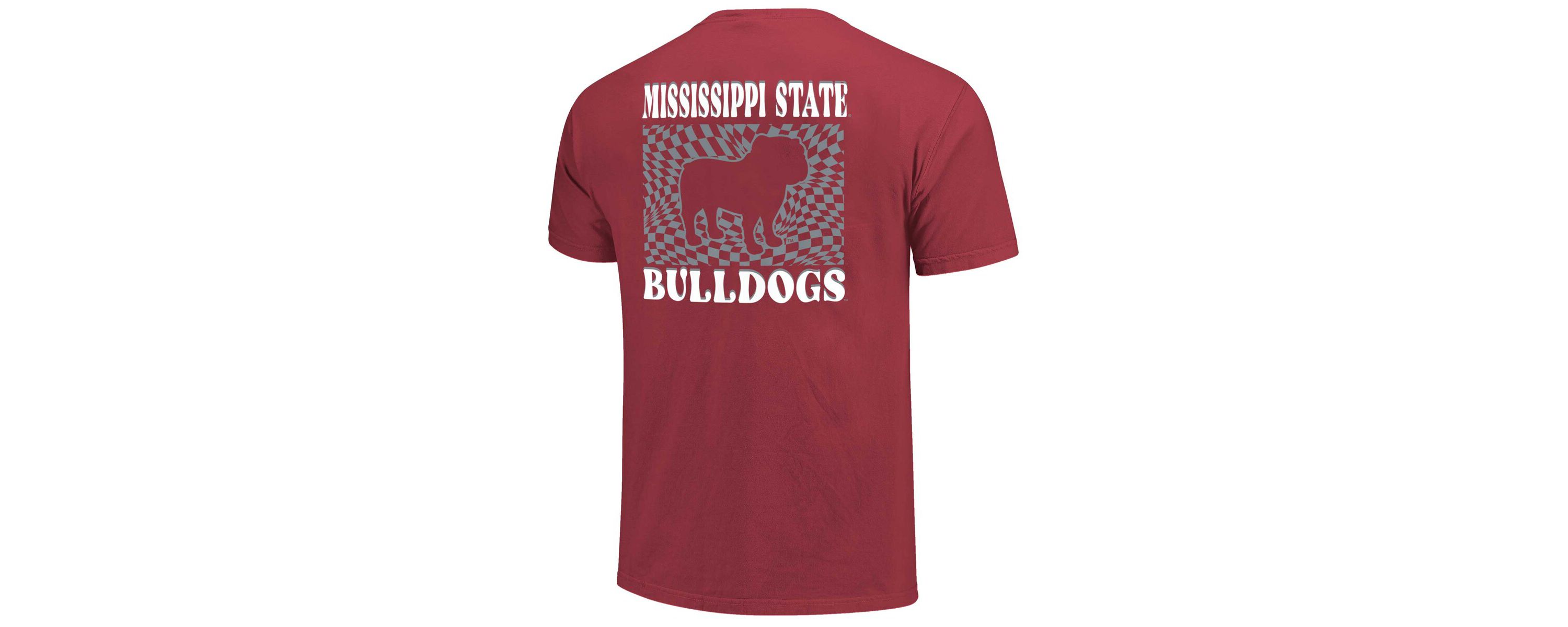 NCAA Mississippi State Bulldogs Checkered Mascot T-Shirt