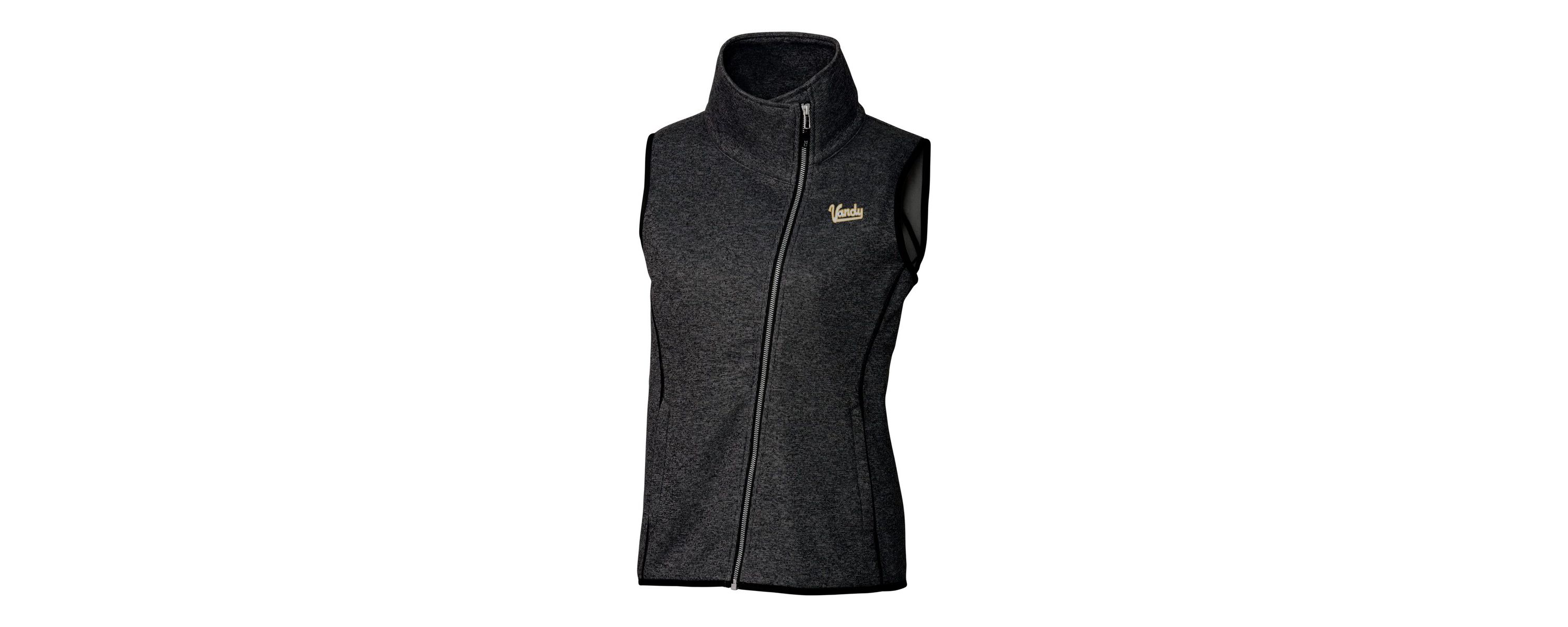 NCAA Vanderbilt Commodores Vault Mainsail Sweater-Knit Full-Zip Asymmetrical Vest