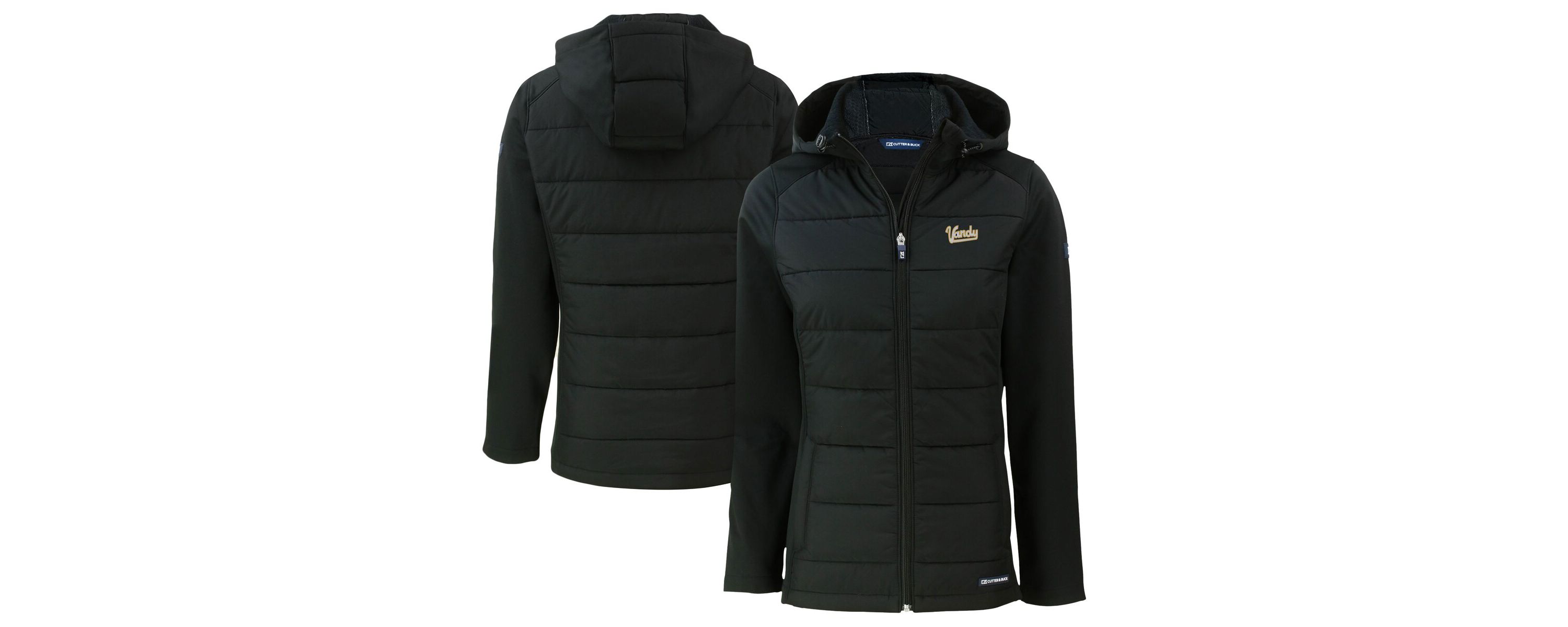 NCAA Vanderbilt Commodores Vault Evoke Hybrid Eco Softshell Recycled Full-Zip Hooded Jacket