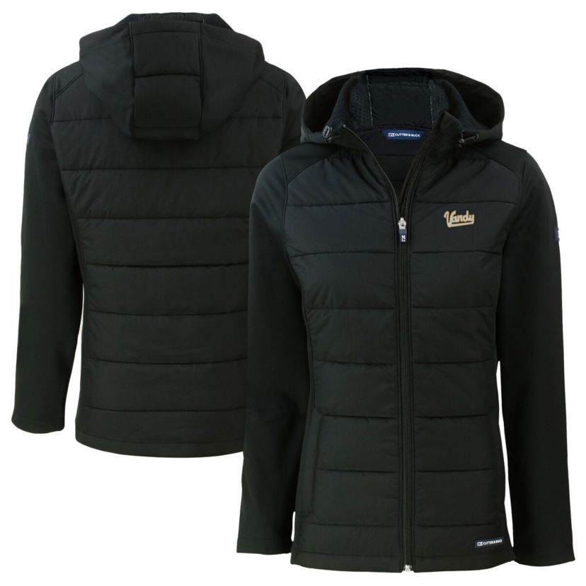 NCAA Vanderbilt Commodores Vault Evoke Hybrid Eco Softshell Recycled Full-Zip Hooded Jacket