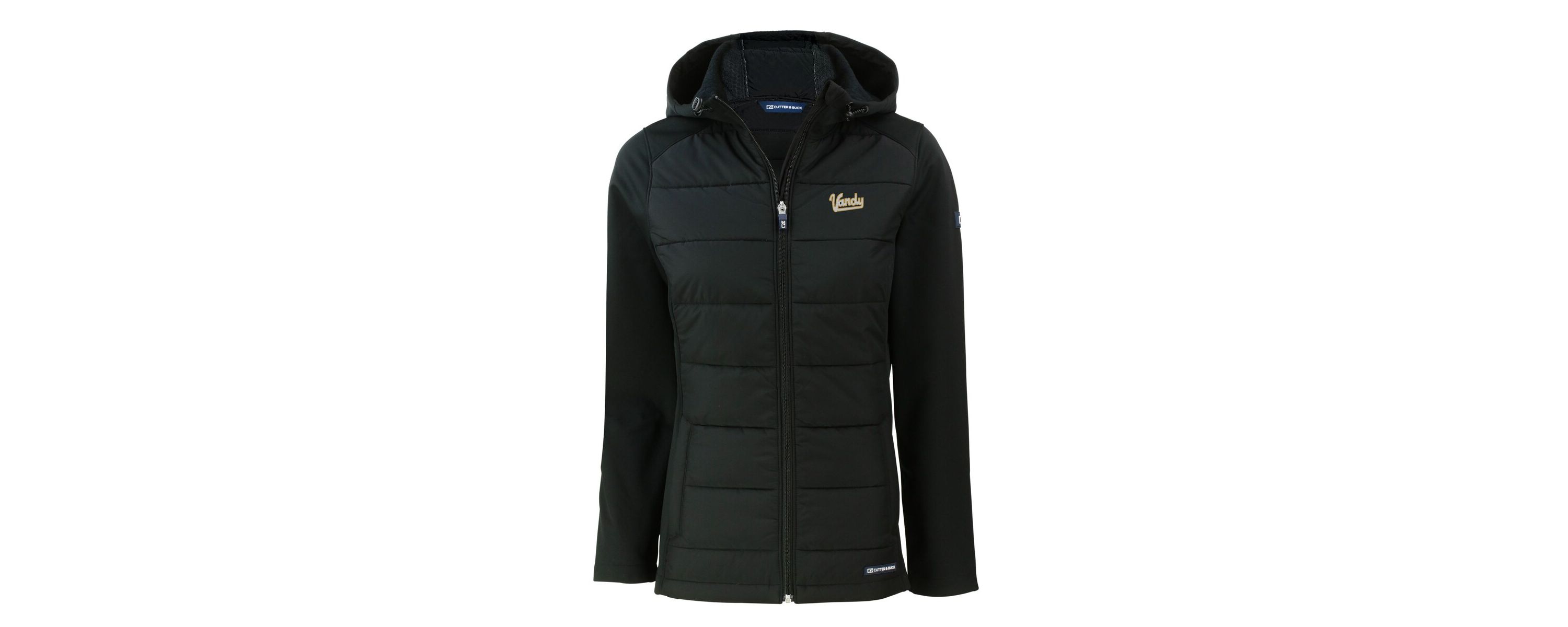 NCAA Vanderbilt Commodores Vault Evoke Hybrid Eco Softshell Recycled Full-Zip Hooded Jacket