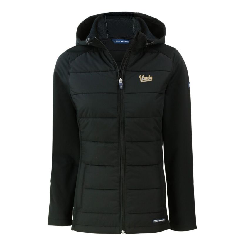 NCAA Vanderbilt Commodores Vault Evoke Hybrid Eco Softshell Recycled Full-Zip Hooded Jacket