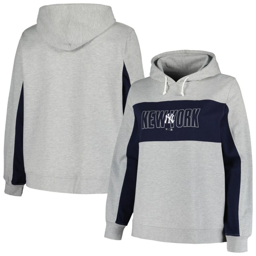 MLB New York Yankees Plus Size Pullover Jersey Hoodie