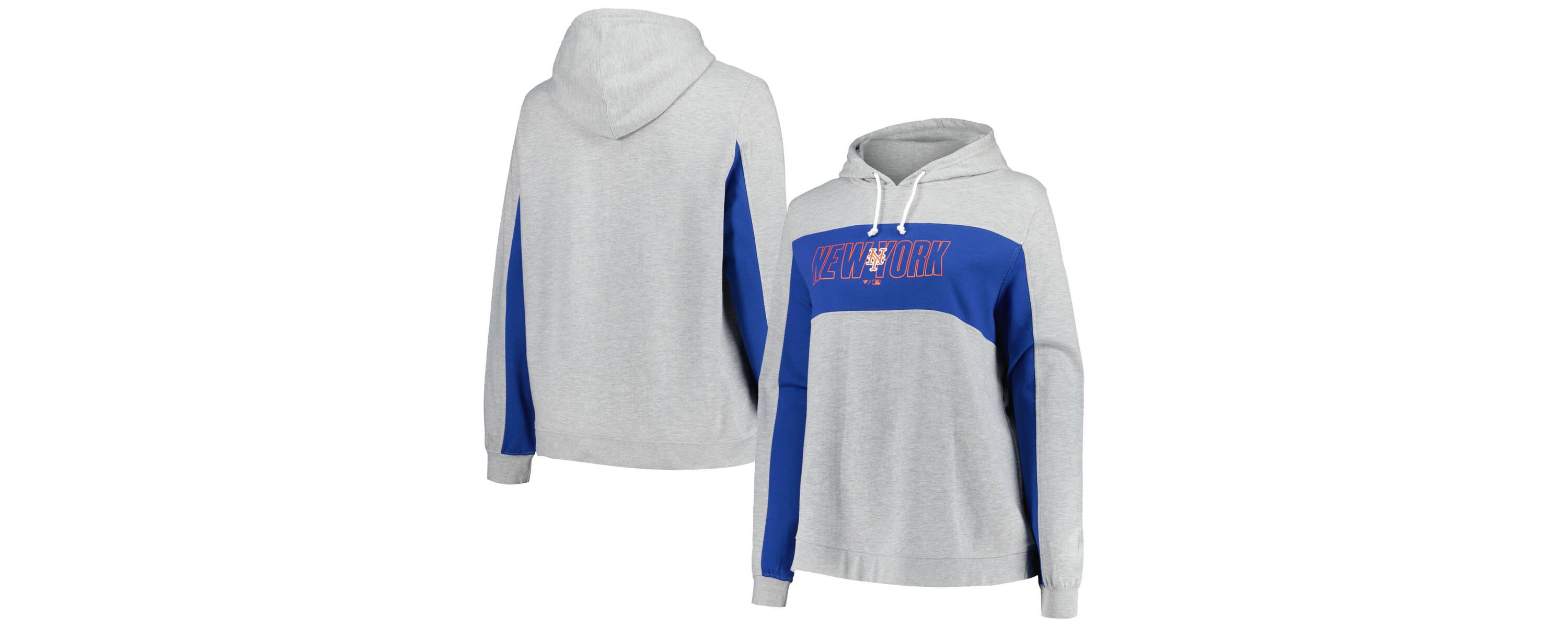 MLB New York Mets Plus Size Pullover Jersey Hoodie