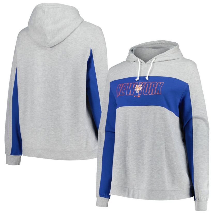 MLB New York Mets Plus Size Pullover Jersey Hoodie