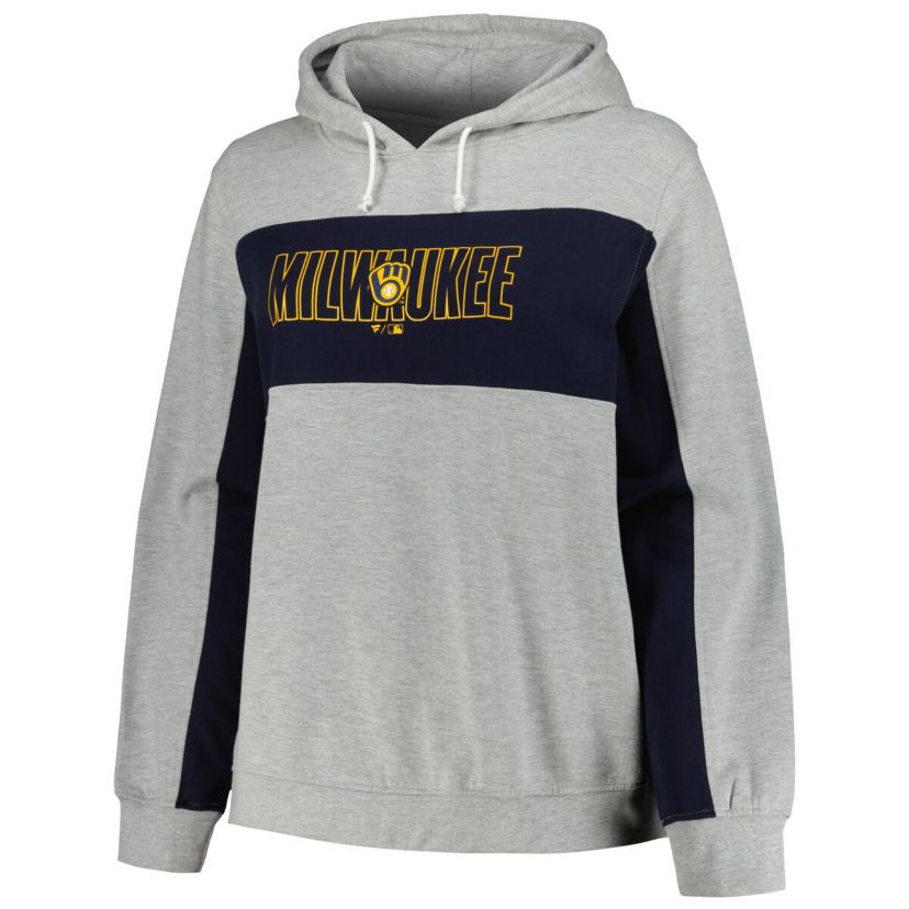 MLB Milwaukee Brewers Plus Size Pullover Jersey Hoodie