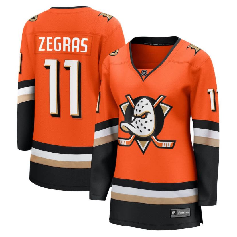 NHL Fanatics Trevor Zegras Anaheim Ducks Home Breakaway Jersey