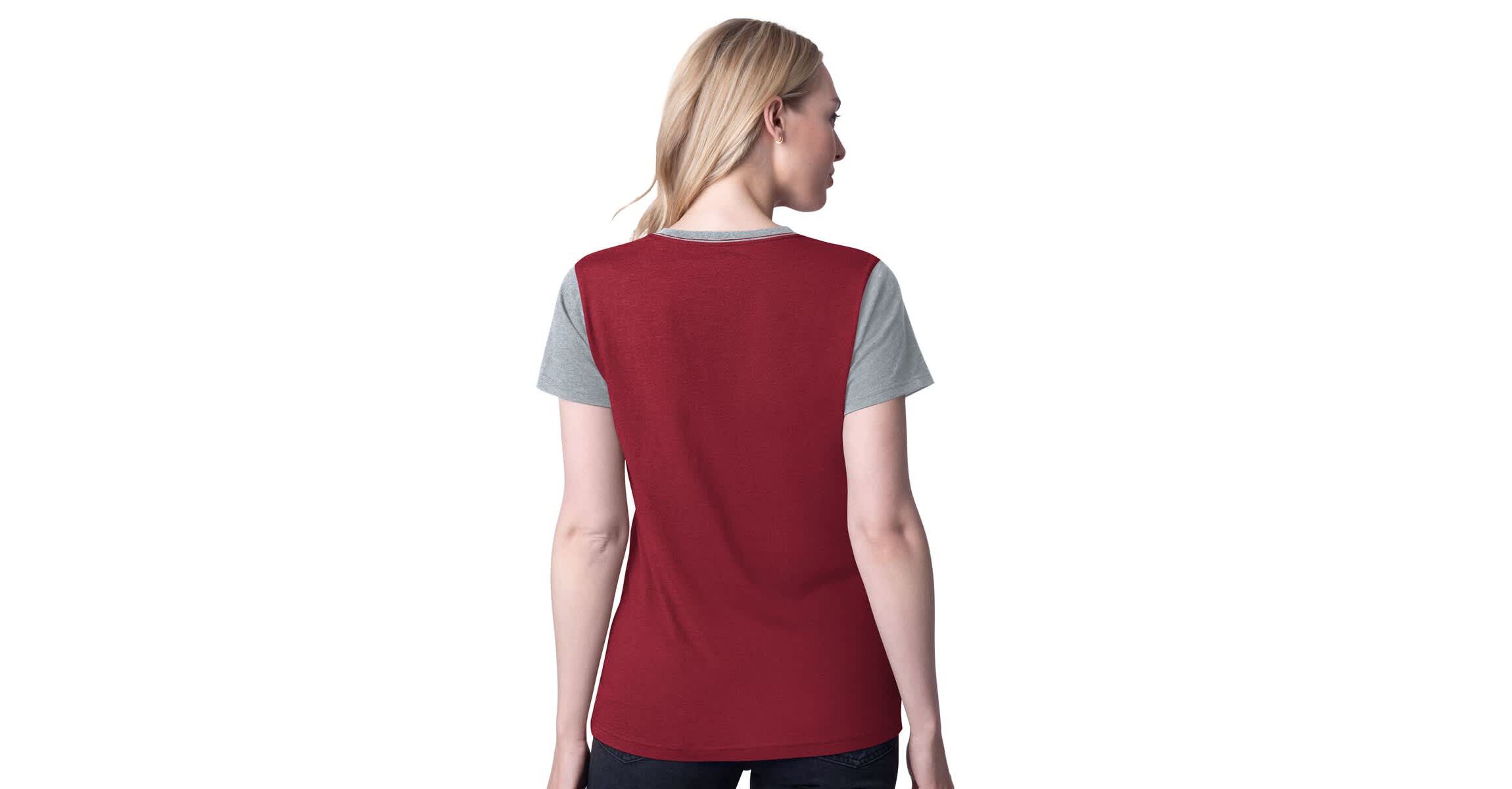 Alabama Crimson Tide NCAA Alabama Tide Racer Crewneck Ringer T-Shirt