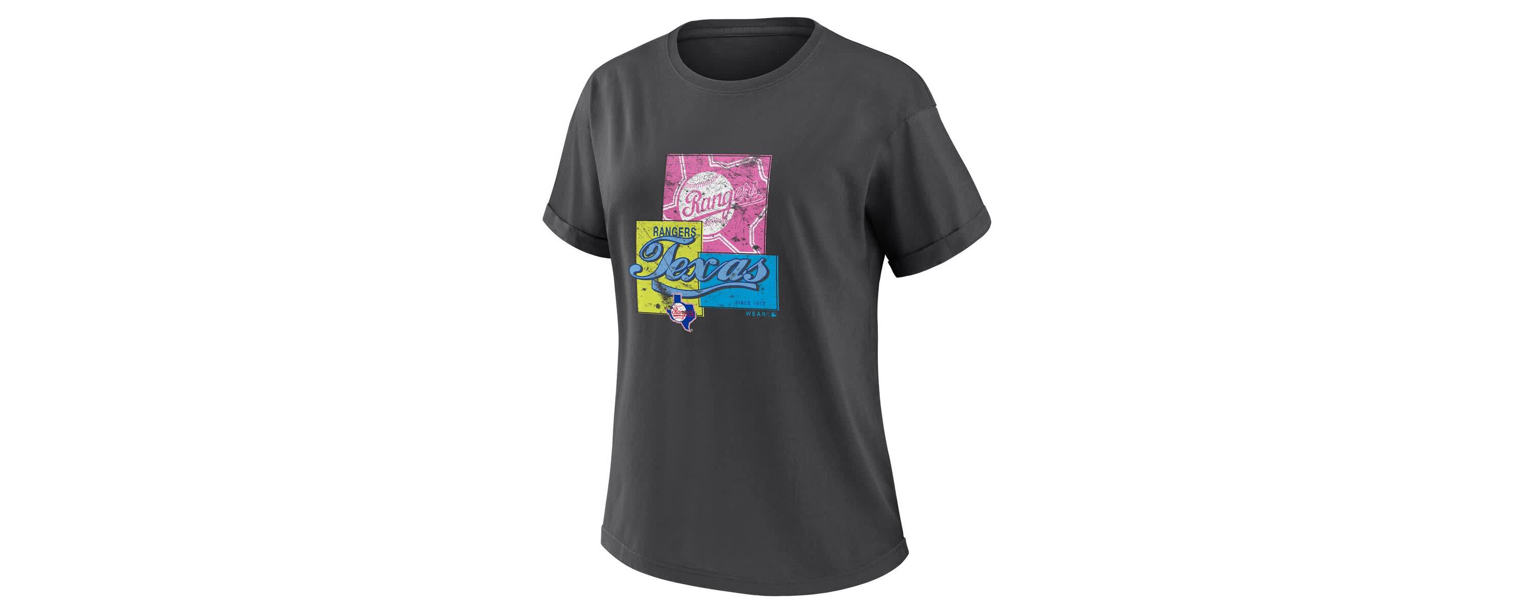 MLB Texas Rangers Domestic Box Color Boyfriend T-Shirt