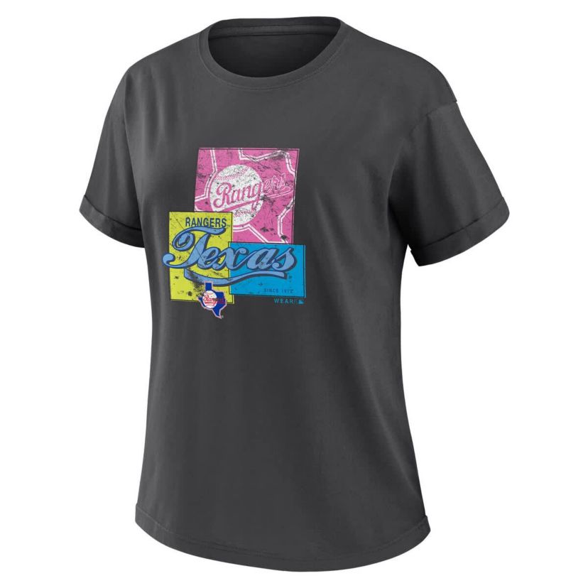 MLB Texas Rangers Domestic Box Color Boyfriend T-Shirt