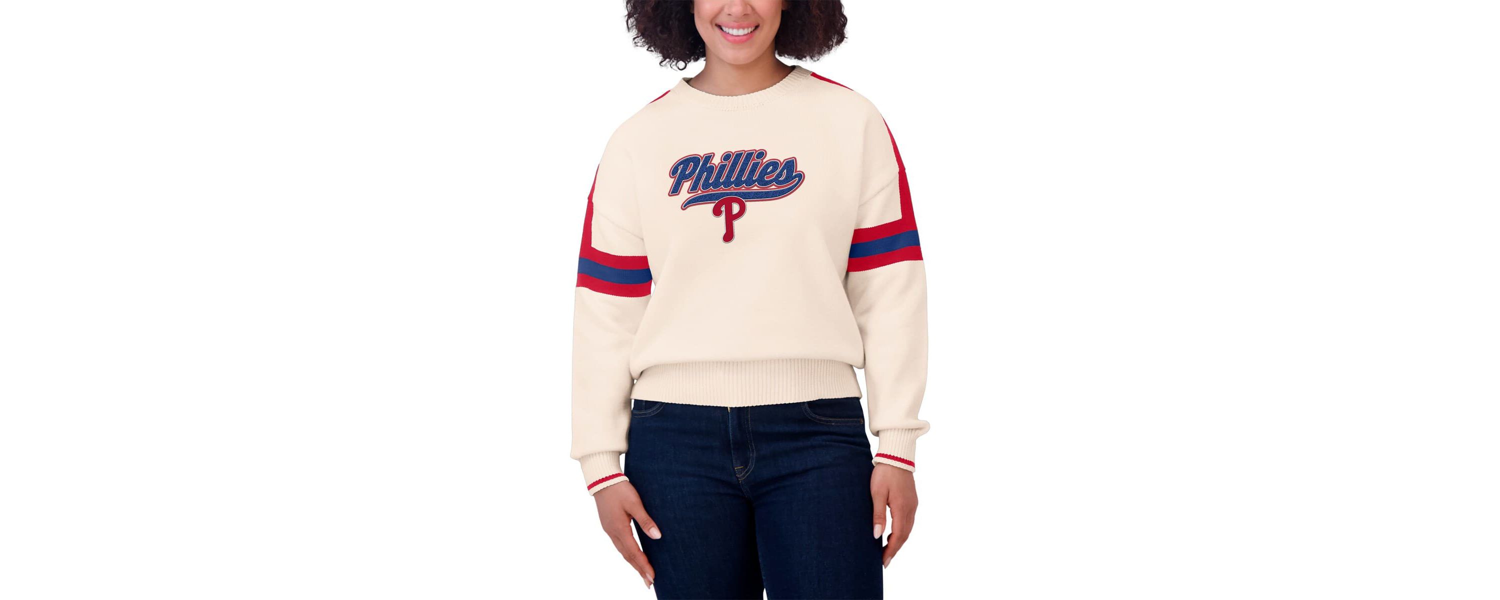 MLB Philadelphia Phillies Stripe Pullover Sweater