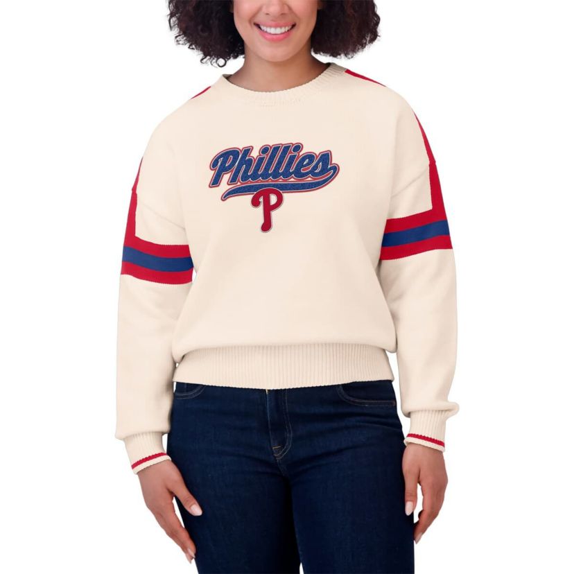 MLB Philadelphia Phillies Stripe Pullover Sweater
