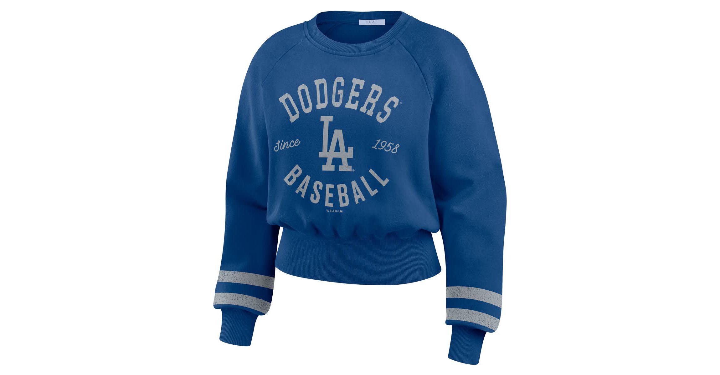 MLB Los Angeles Dodgers Vintage Washed Cropped Pullover Sweatshirt