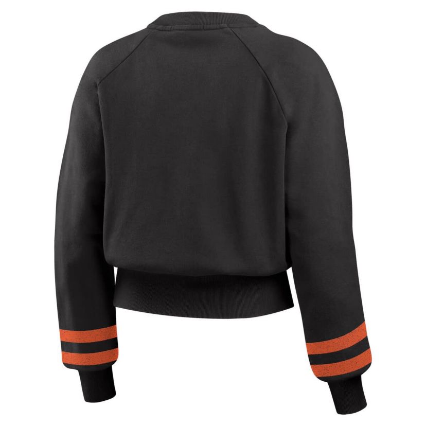MLB Baltimore Orioles Vintage Washed Cropped Pullover Sweatshirt
