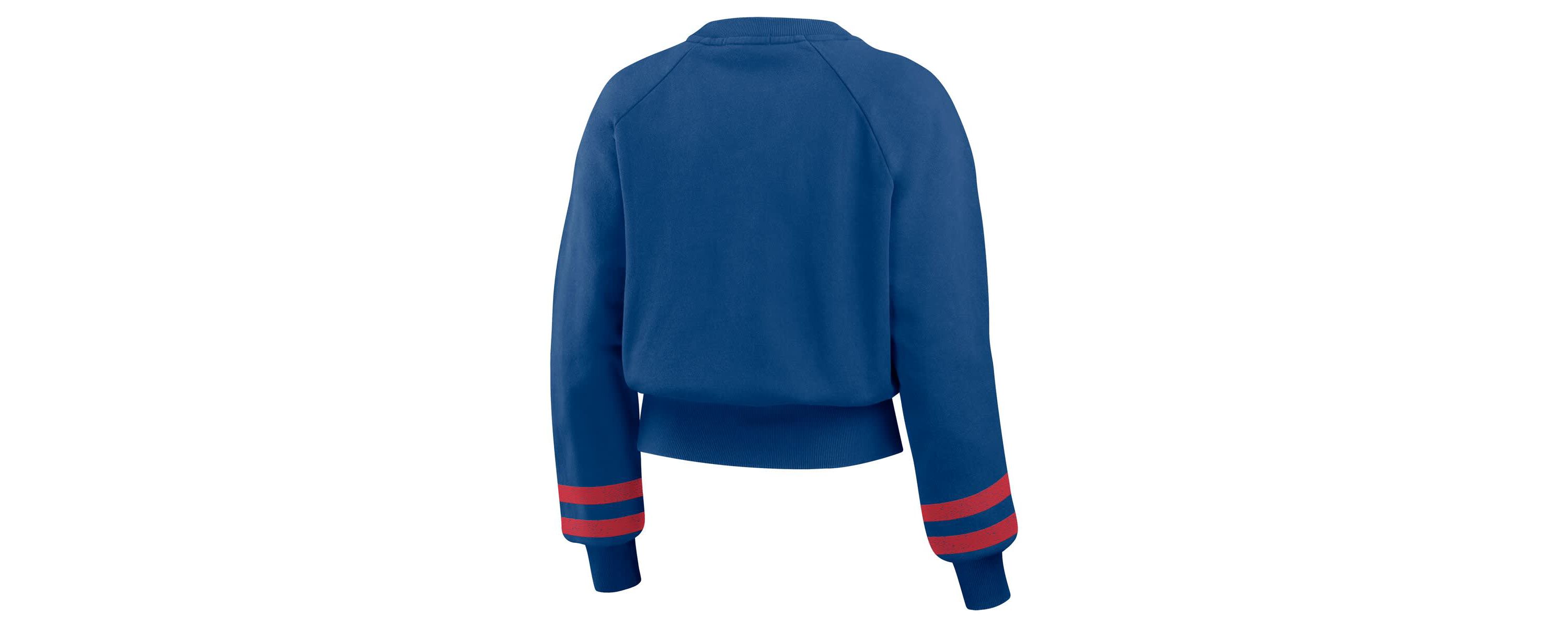 MLB Chicago Cubs Vintage Washed Cropped Pullover Sweatshirt