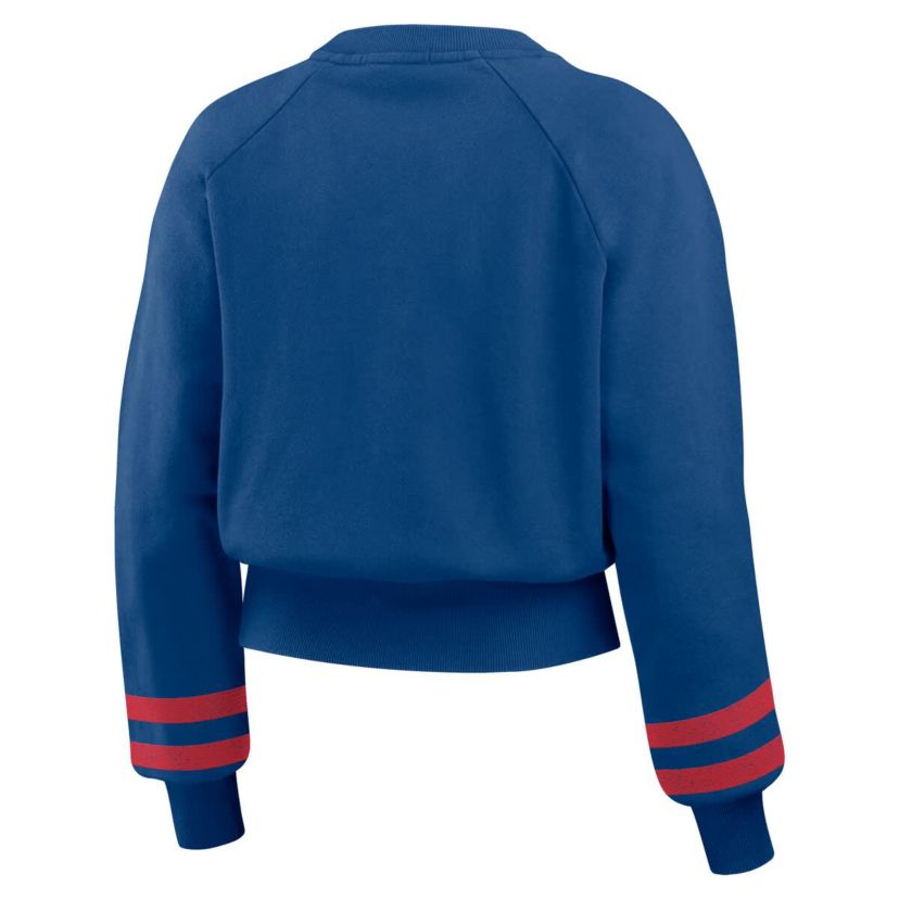 MLB Chicago Cubs Vintage Washed Cropped Pullover Sweatshirt