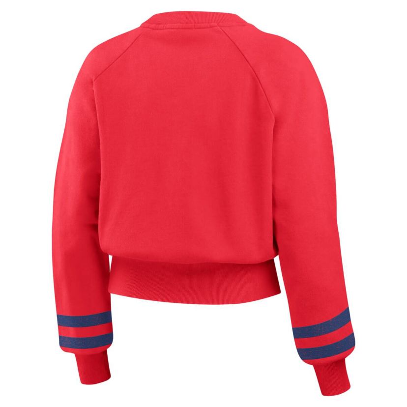 MLB Philadelphia Phillies Vintage Washed Cropped Pullover Sweatshirt
