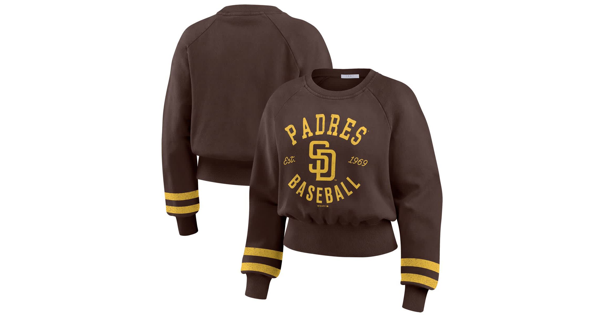 MLB San Diego Padres Vintage Washed Cropped Pullover Sweatshirt
