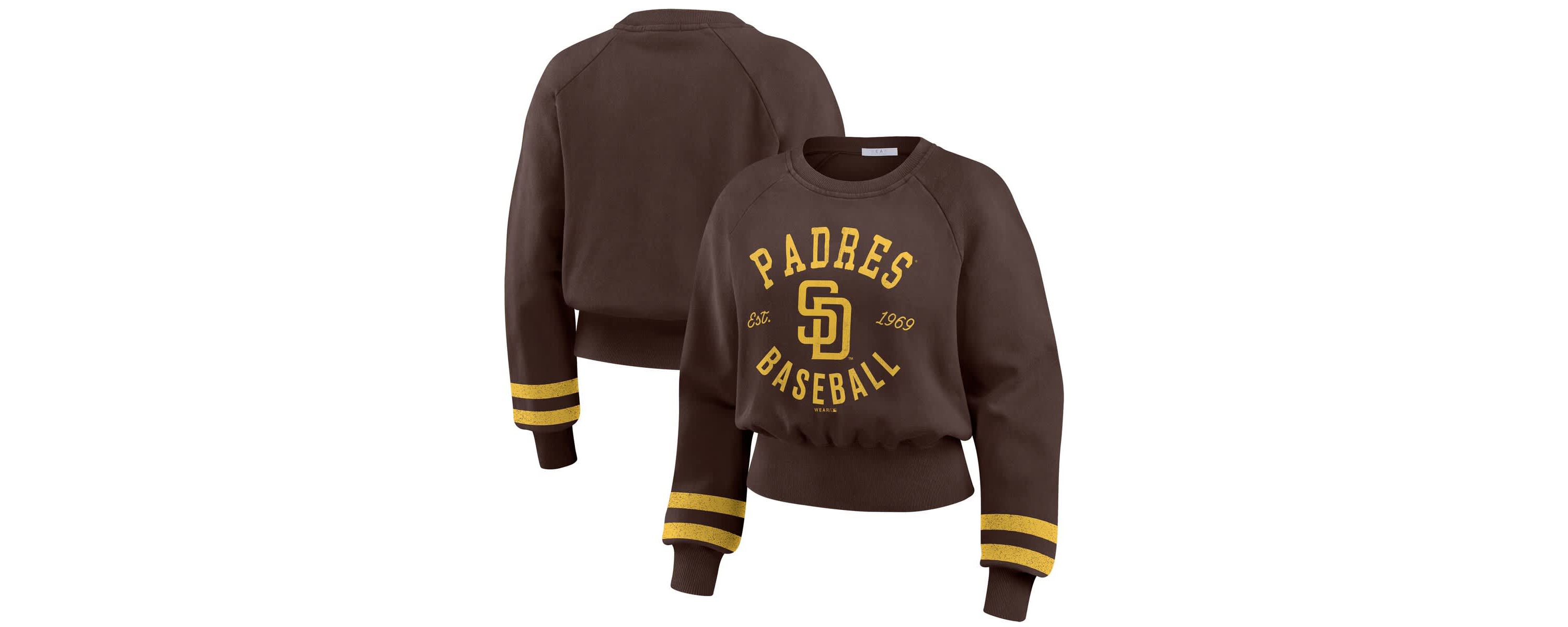 MLB San Diego Padres Vintage Washed Cropped Pullover Sweatshirt