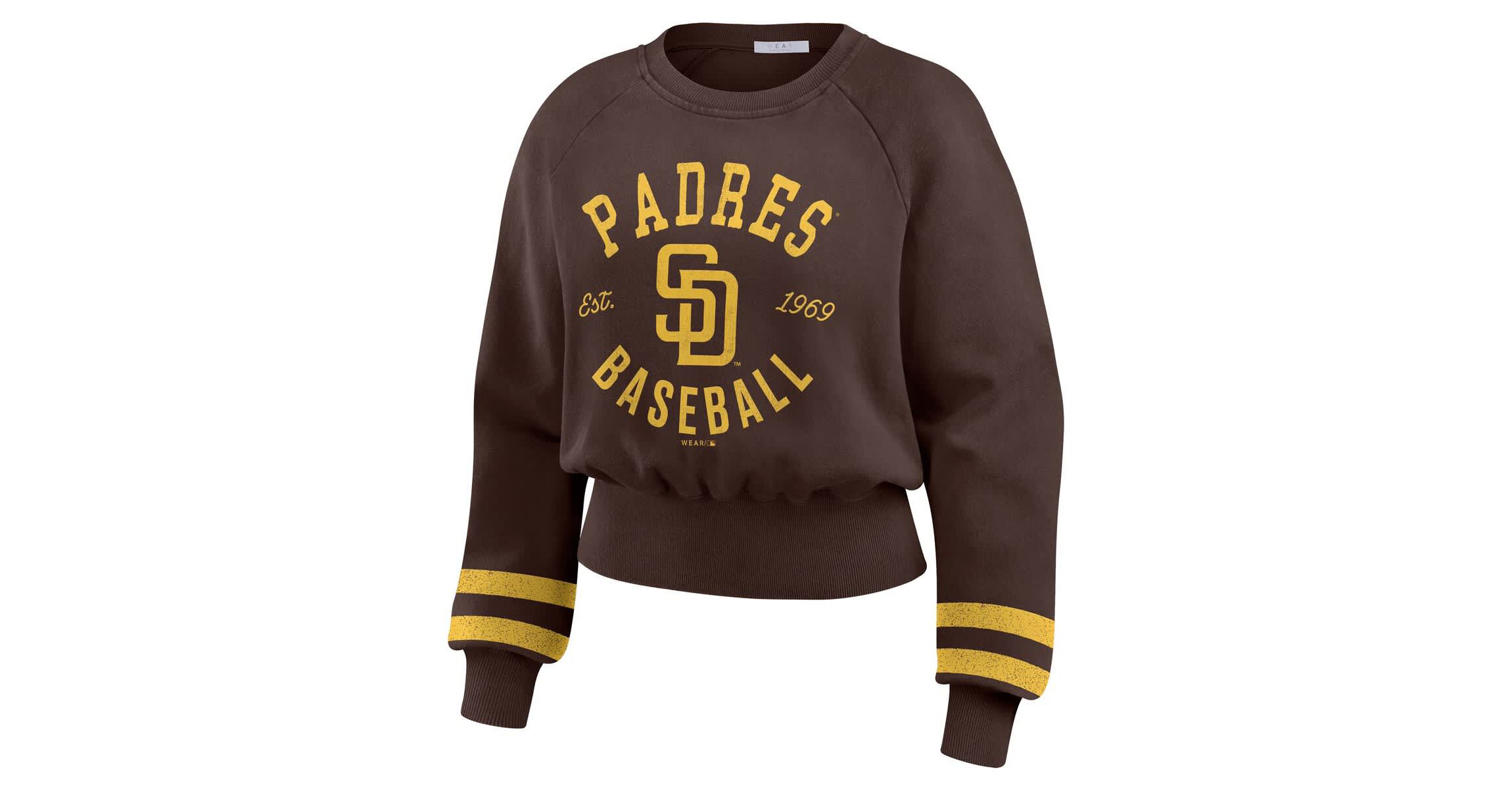 MLB San Diego Padres Vintage Washed Cropped Pullover Sweatshirt