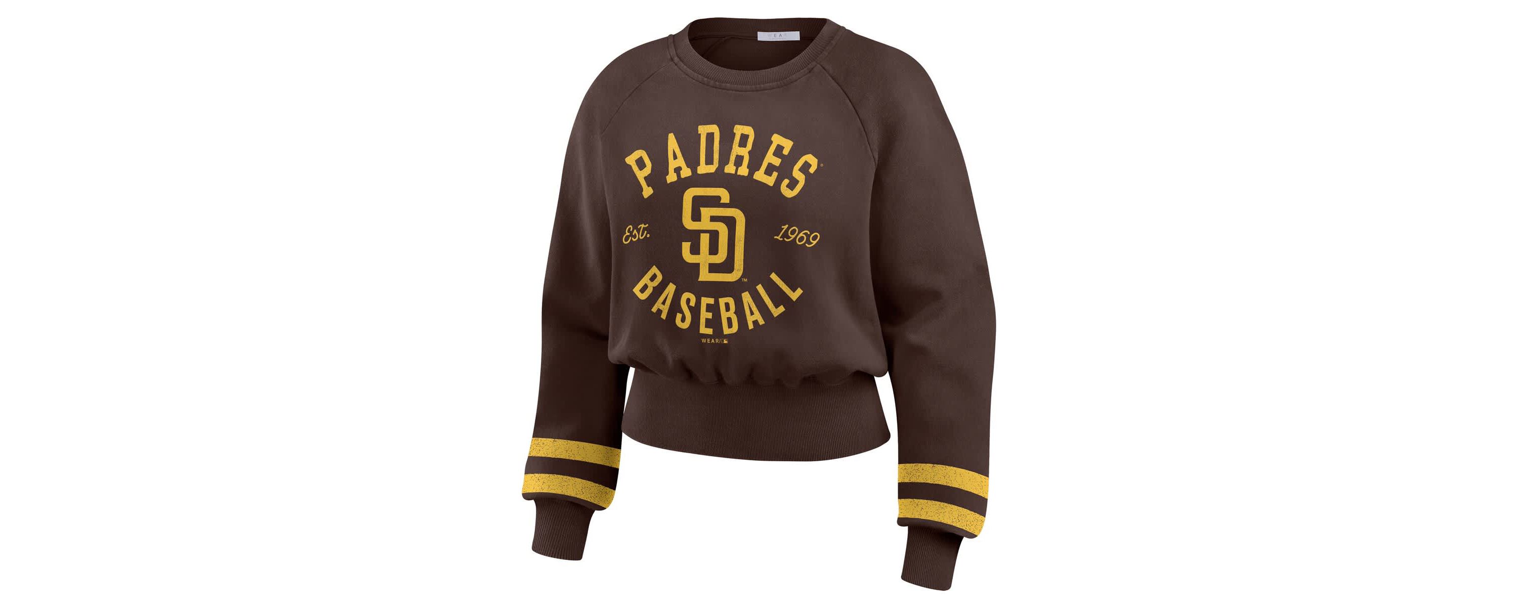 MLB San Diego Padres Vintage Washed Cropped Pullover Sweatshirt